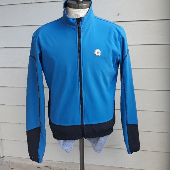 CASTELLI Light Blue Full Zip‎ Long Sleeve Cycling Soft Shell Men’s XL Jacket - Picture 1 of 8